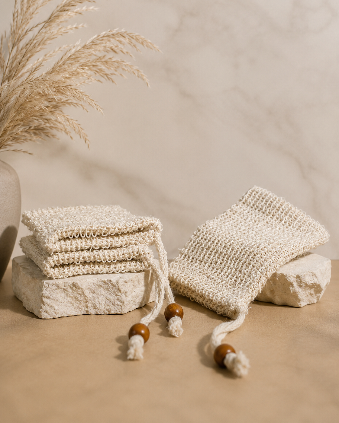 Natural Sisal Soap Saver Bag | Exfoliating Soap Pouch