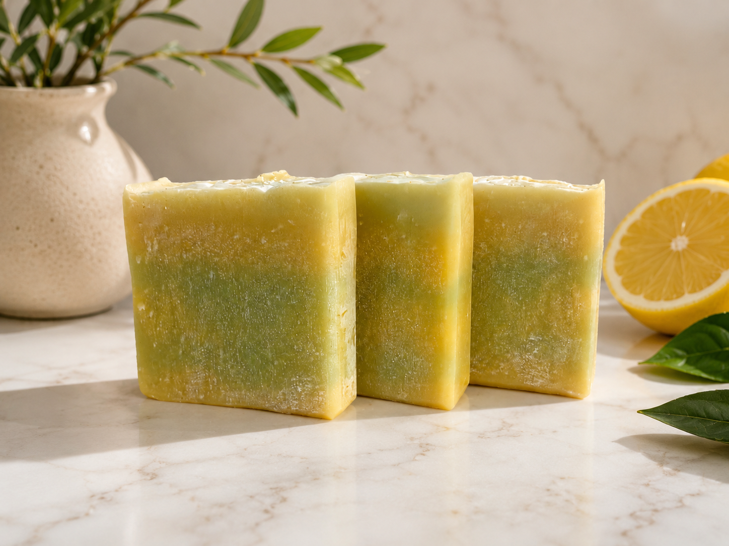 Golden Hour | Coconut Milk & Aloe Handmade Soap with Lemongrass & Lime